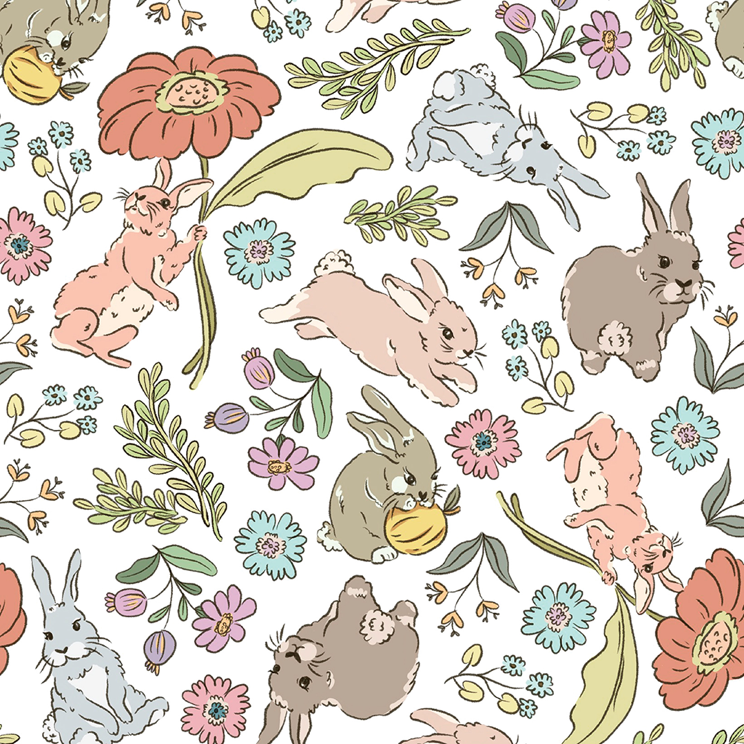 Rabbit in Wonderland pattern